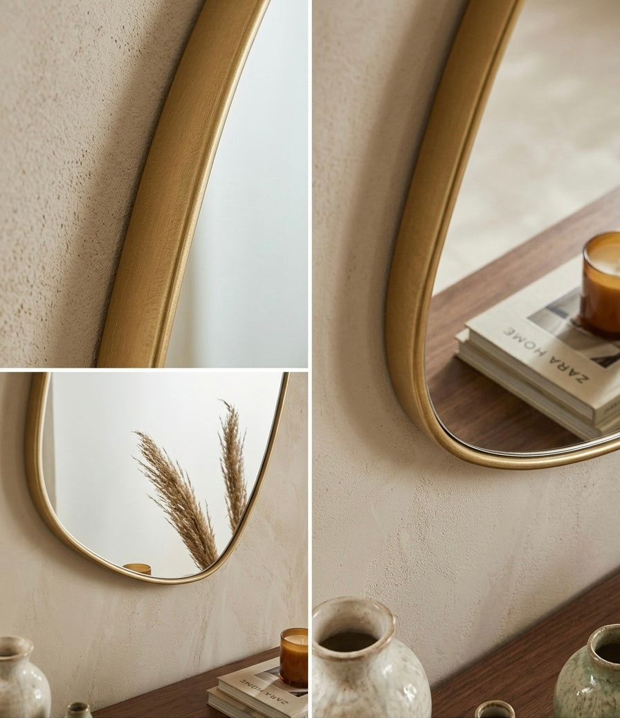 Miroir organique doré - Modèle 4