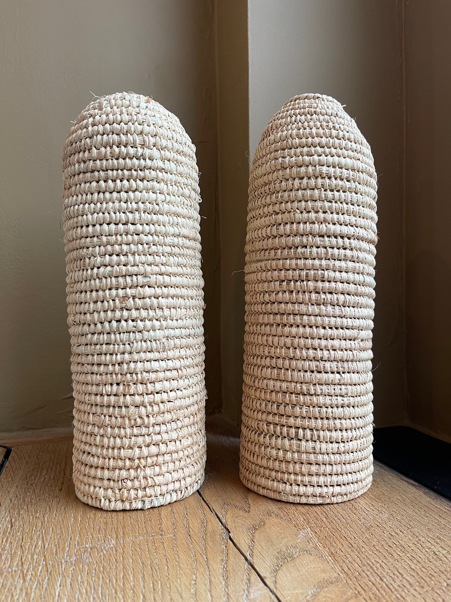 Cache bouteille en raphia