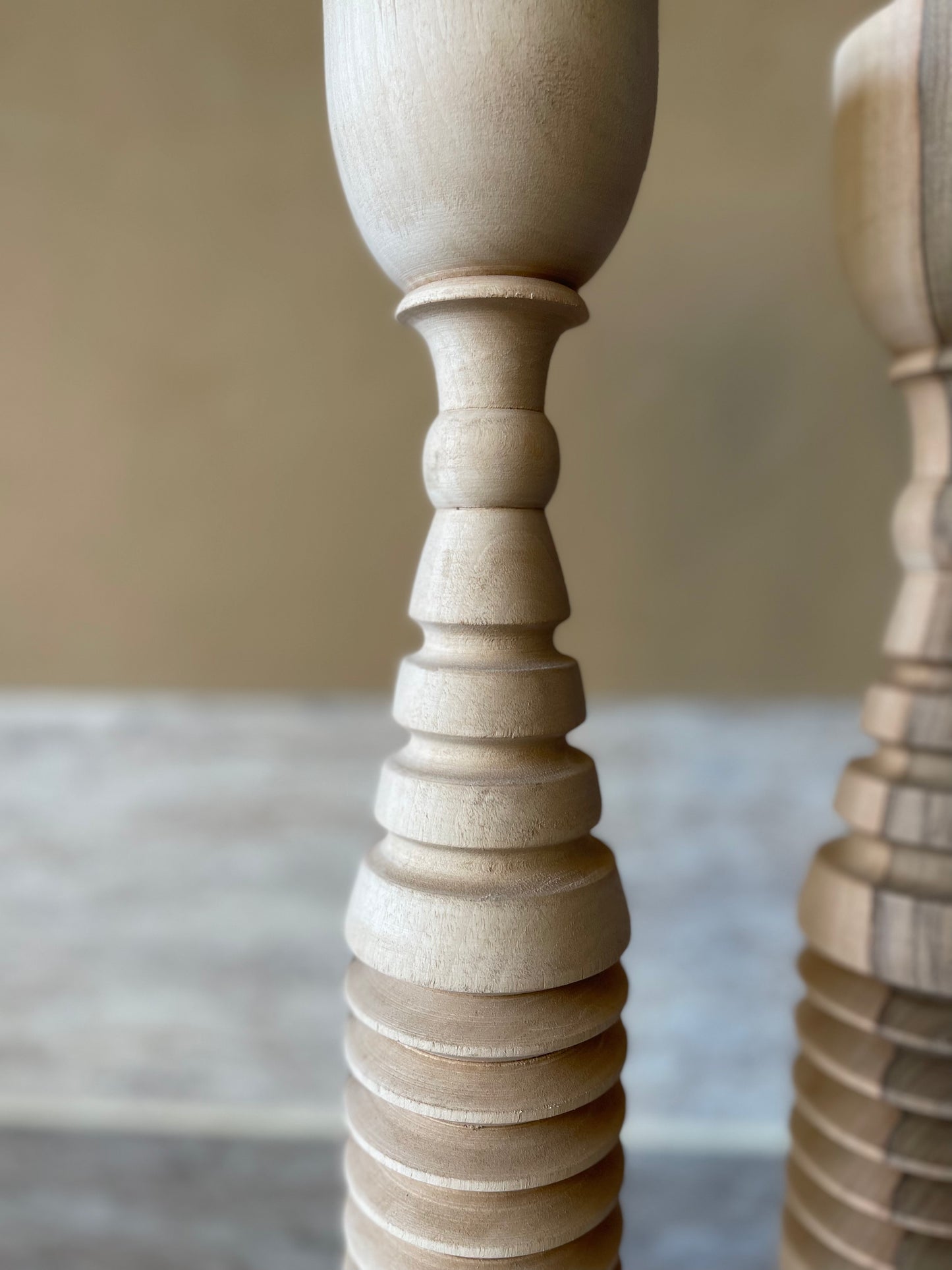 Bougeoirs en bois ASAYL