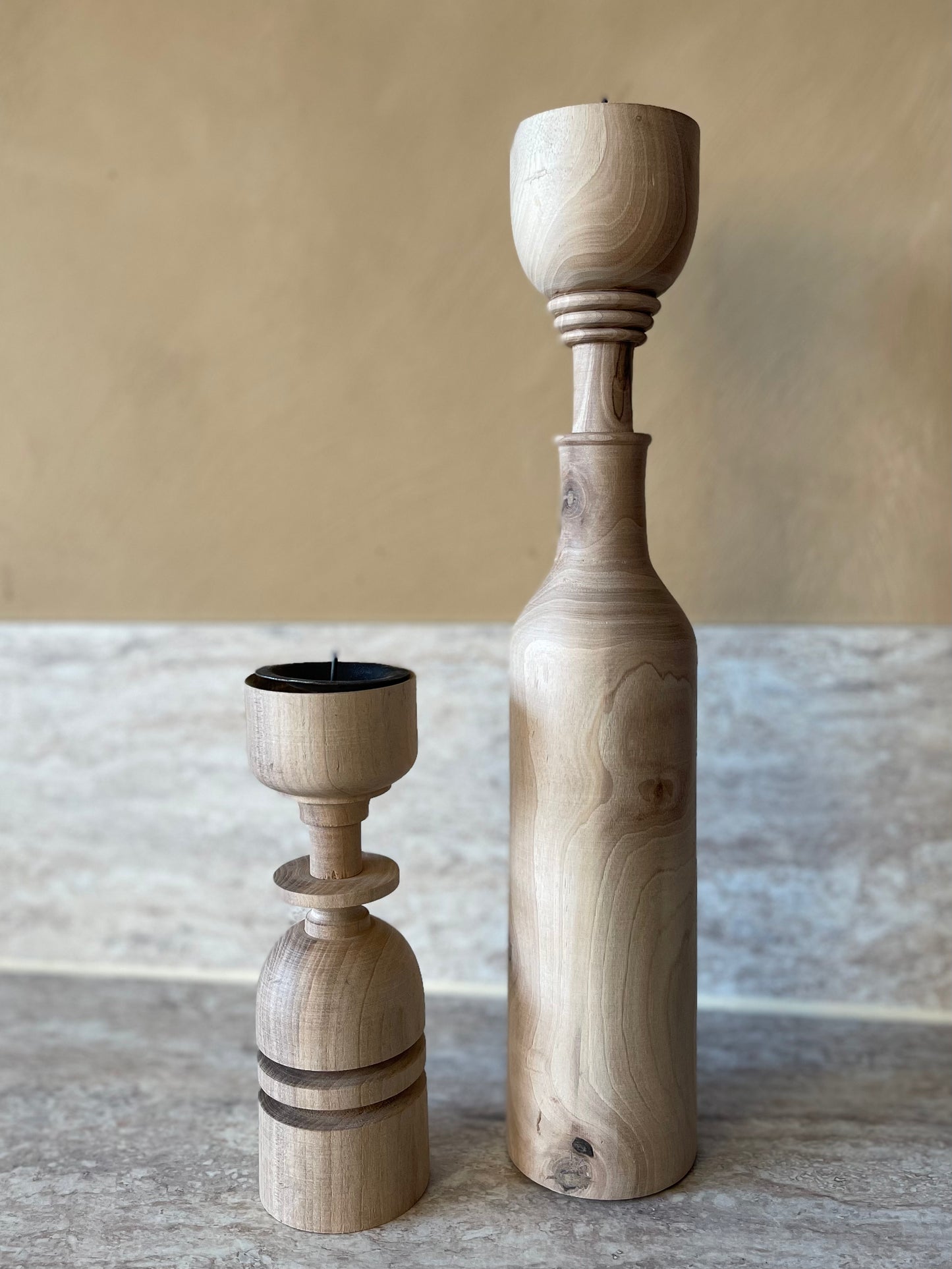 Bougeoirs en bois ASAYL
