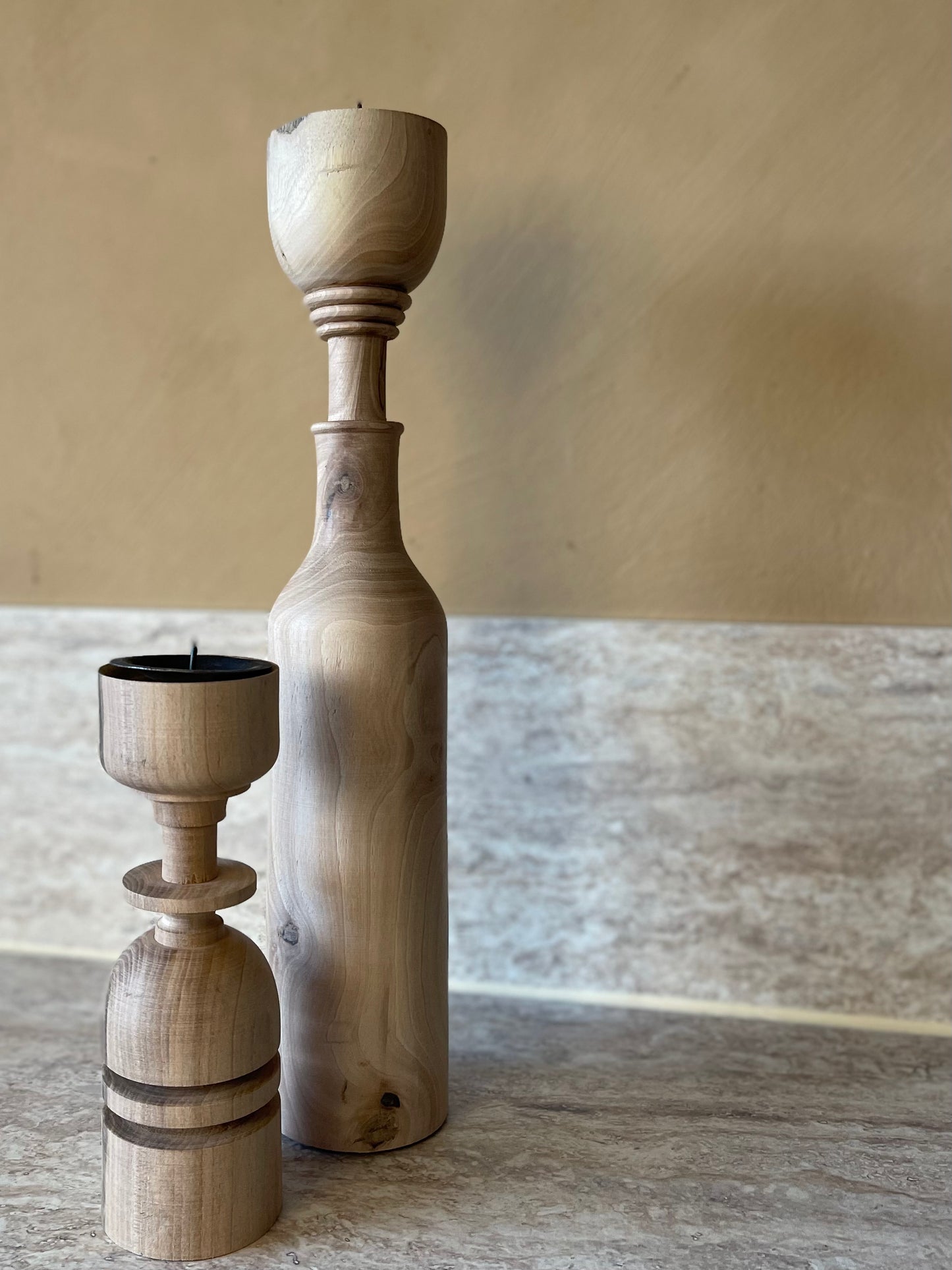 Bougeoirs en bois ASAYL