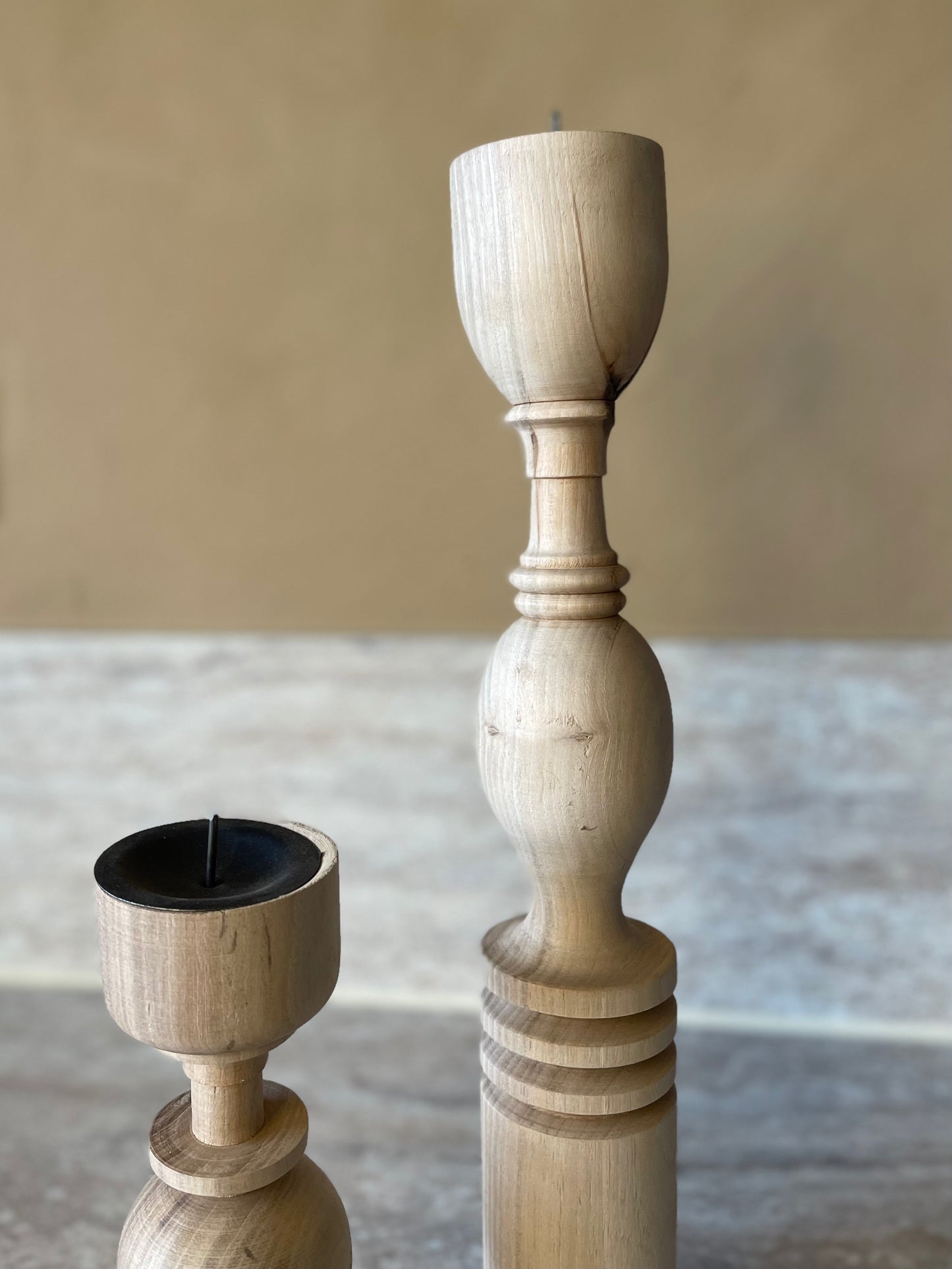Bougeoirs en bois ASAYL