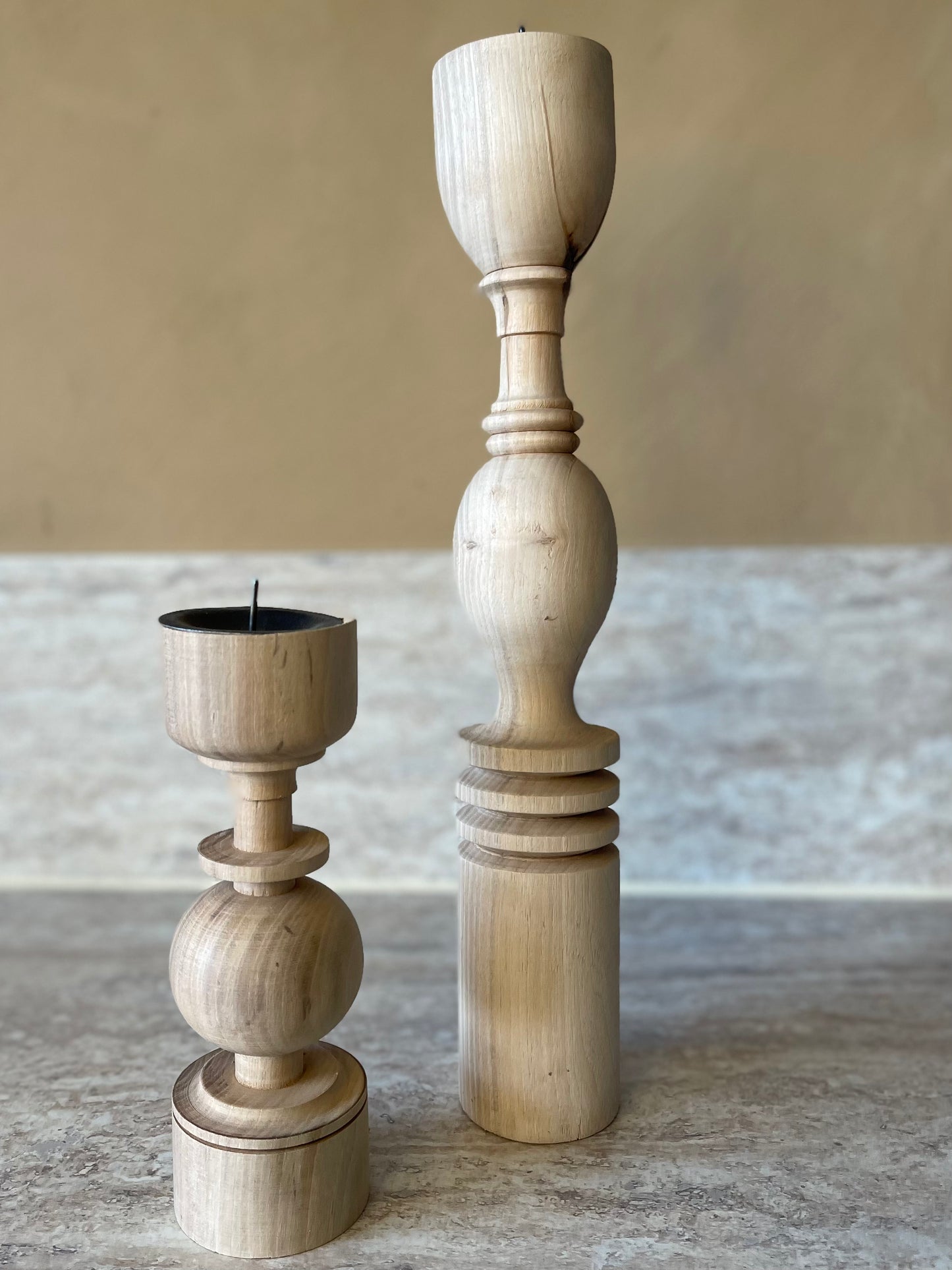 Bougeoirs en bois ASAYL