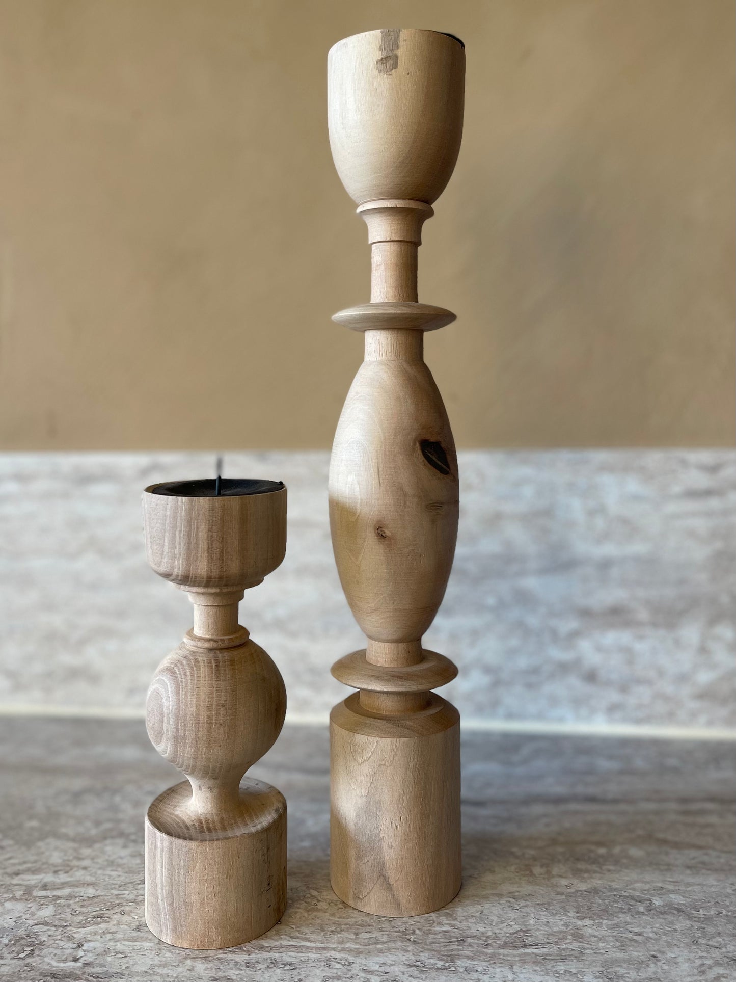 Bougeoirs en bois ASAYL