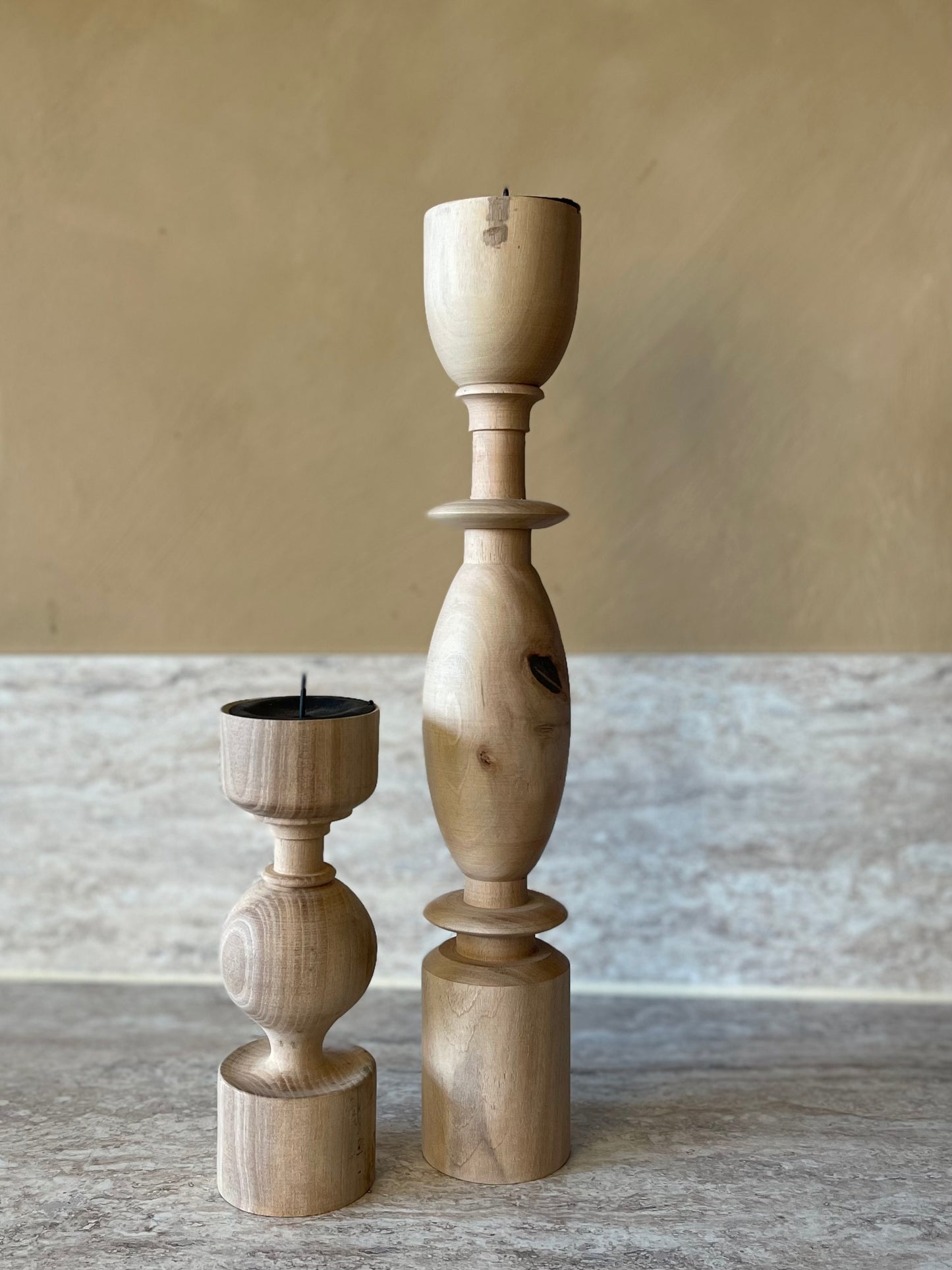 Bougeoirs en bois ASAYL
