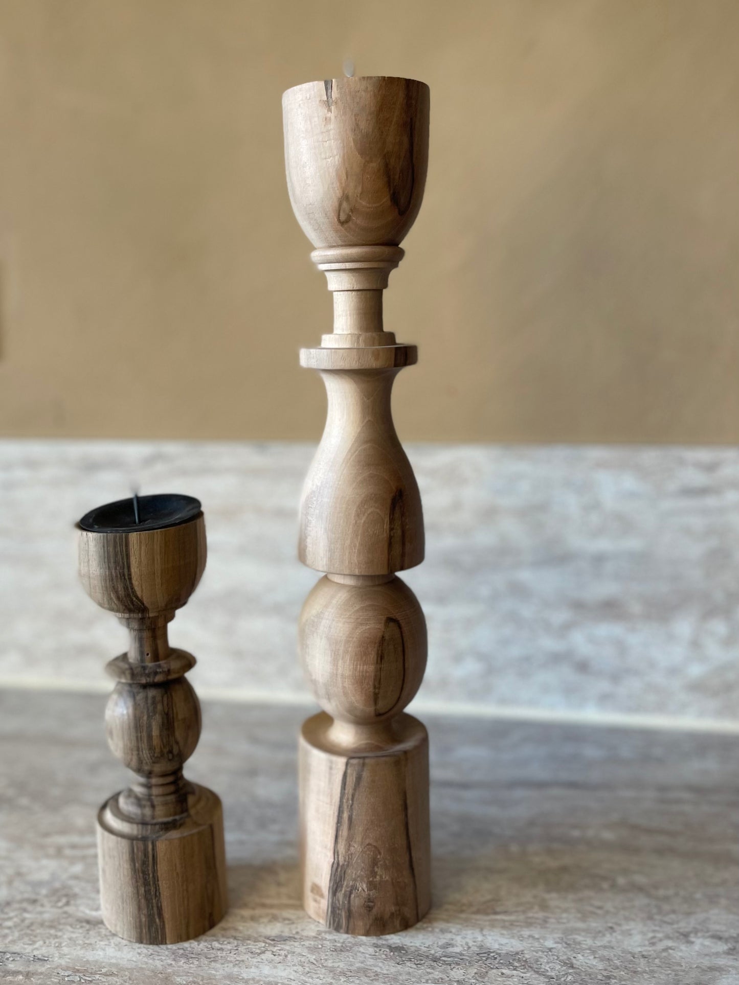 Bougeoirs en bois ASAYL