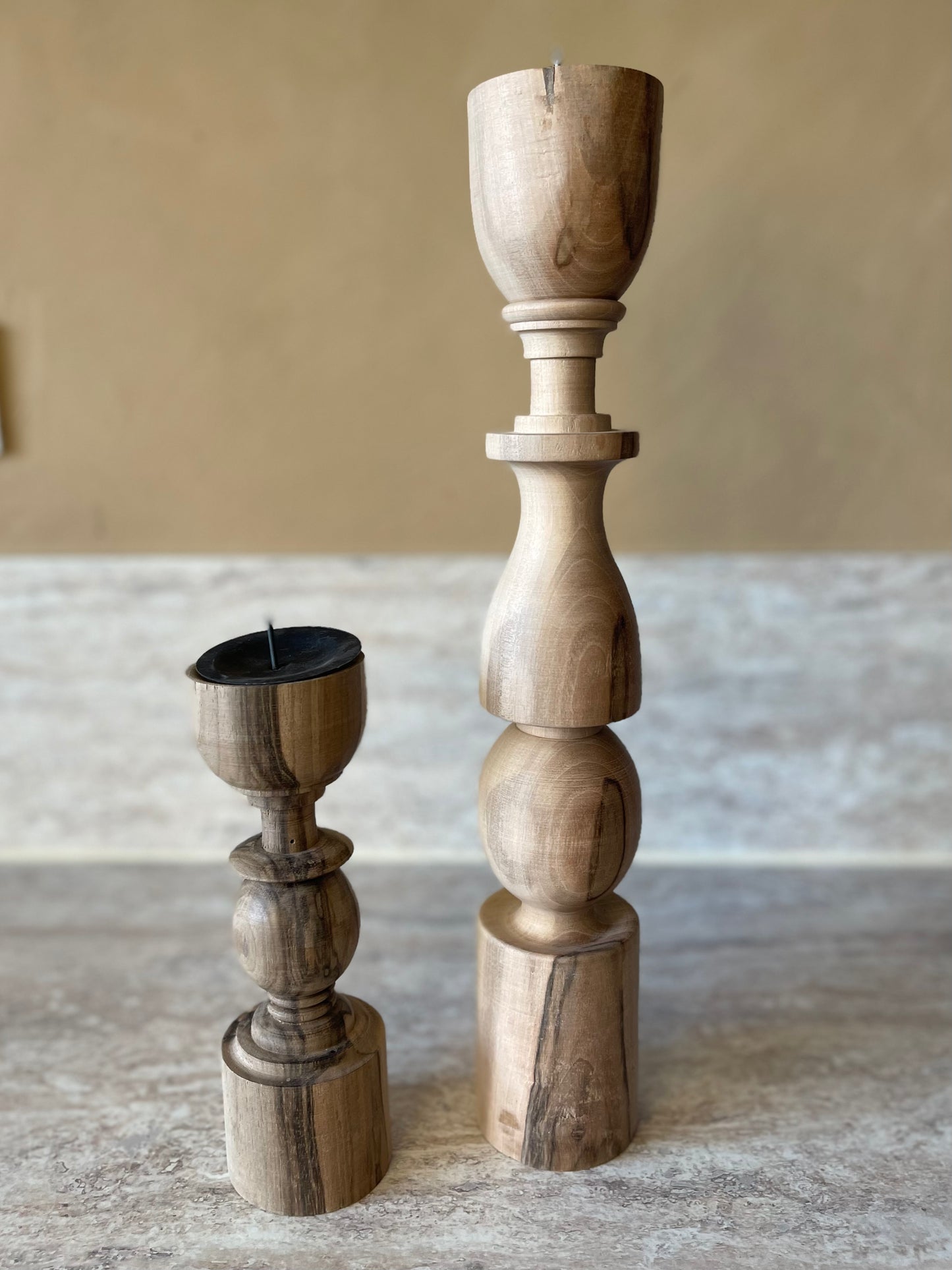 Bougeoirs en bois ASAYL