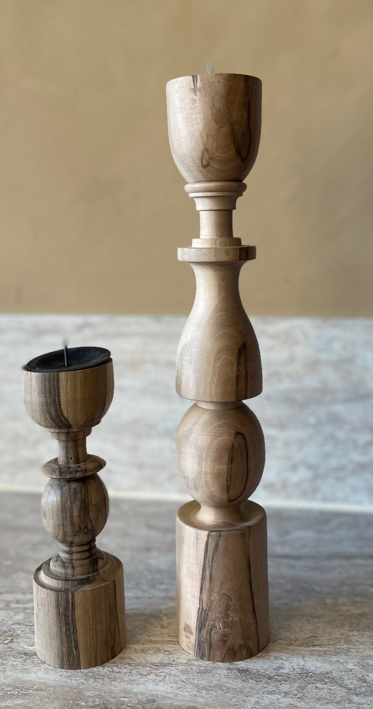 Bougeoirs en bois ASAYL