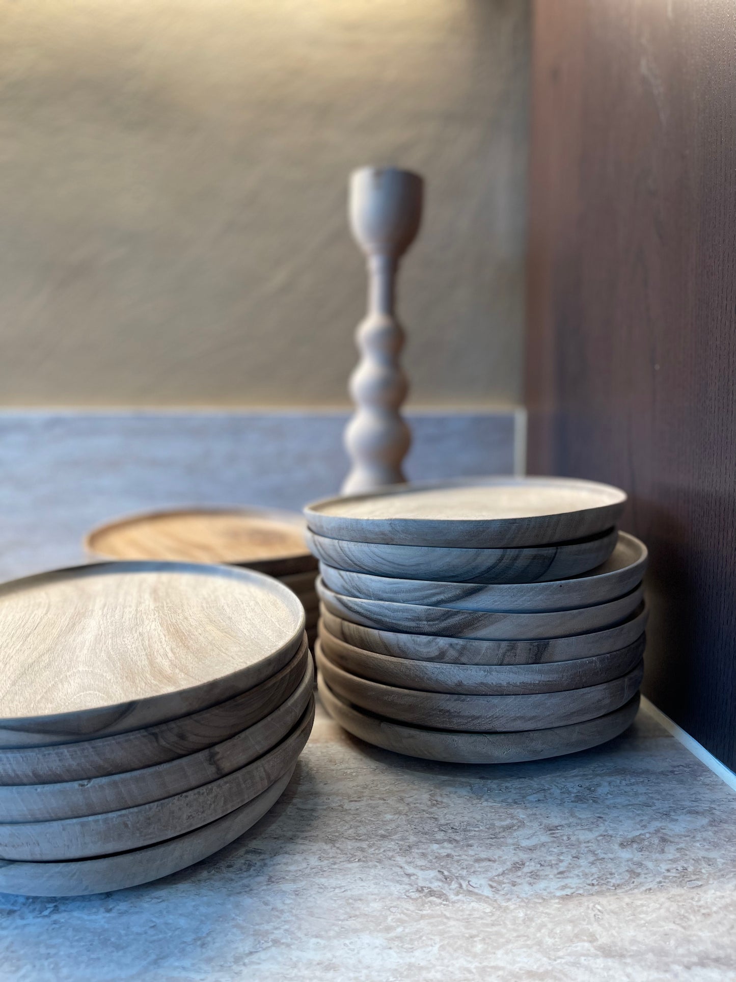 Assiettes/Plateaux en bois de noyer