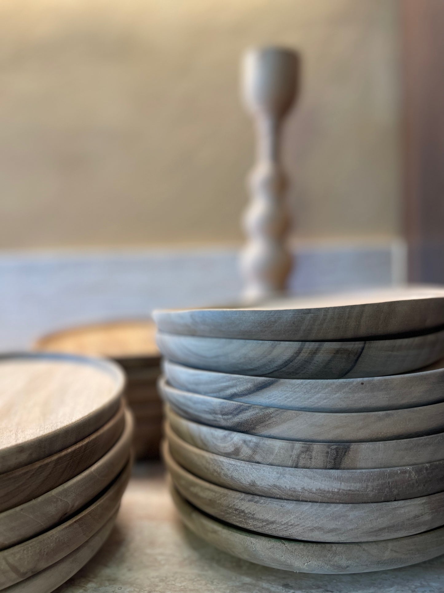 Assiettes/Plateaux en bois de noyer