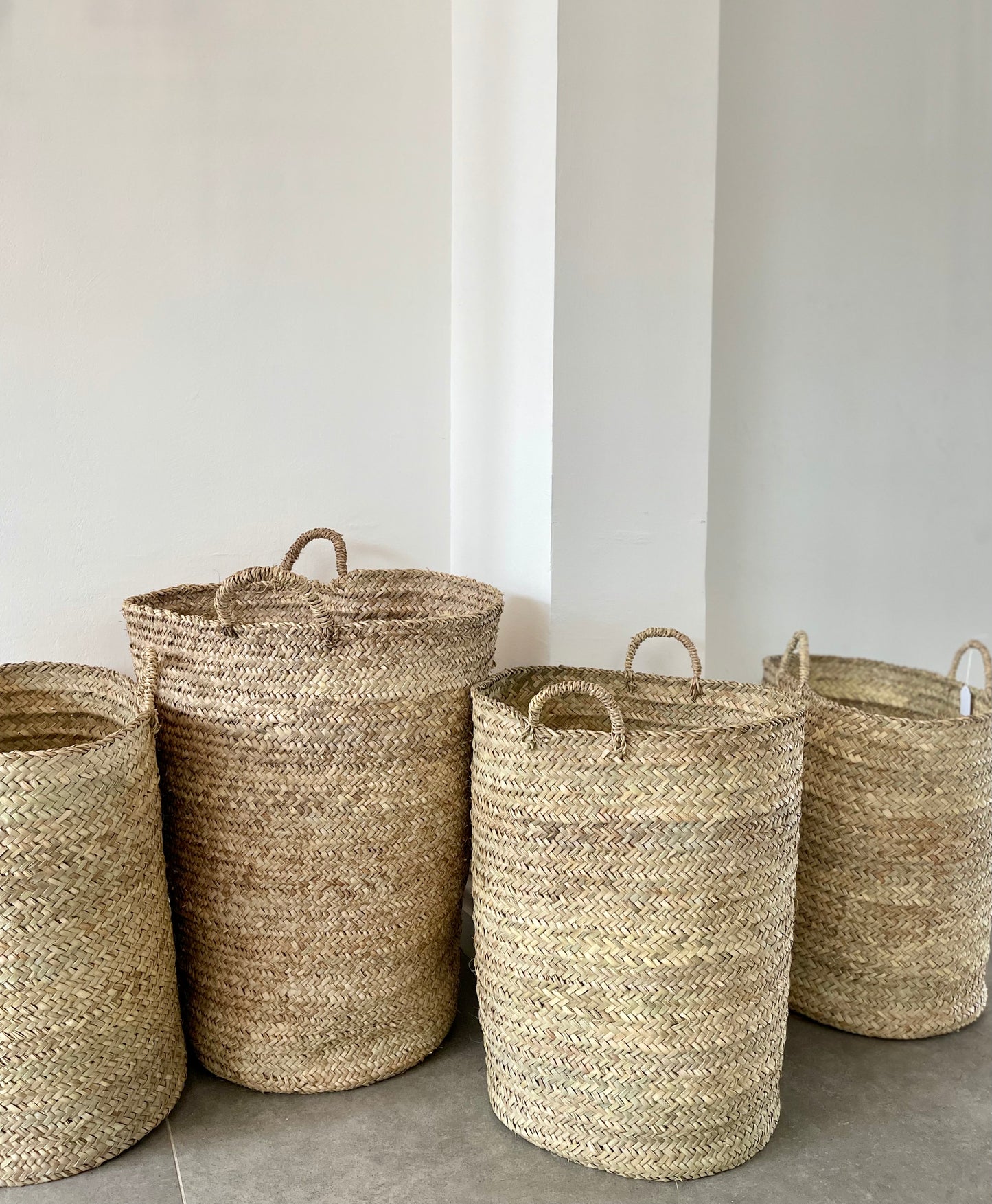 Paniers à linge Tajeft en feuille de palmier