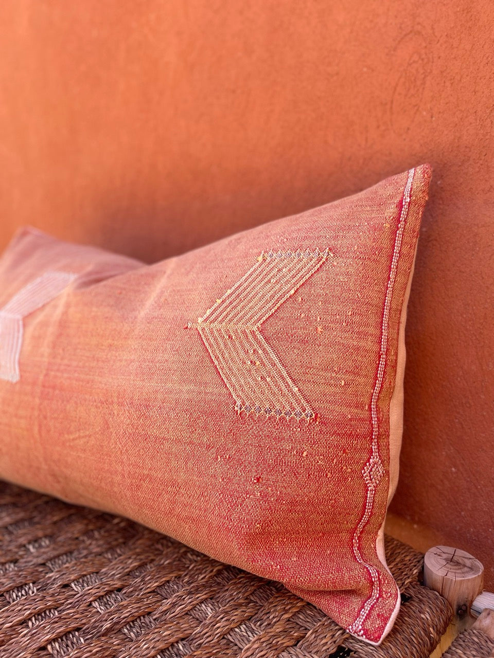 Housse de coussin - Soie de cactus terracotta