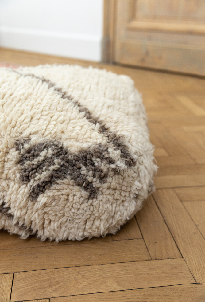 Pouf berbère Ecru
