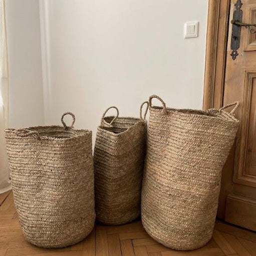 Paniers à linge Tajeft en feuille de palmier