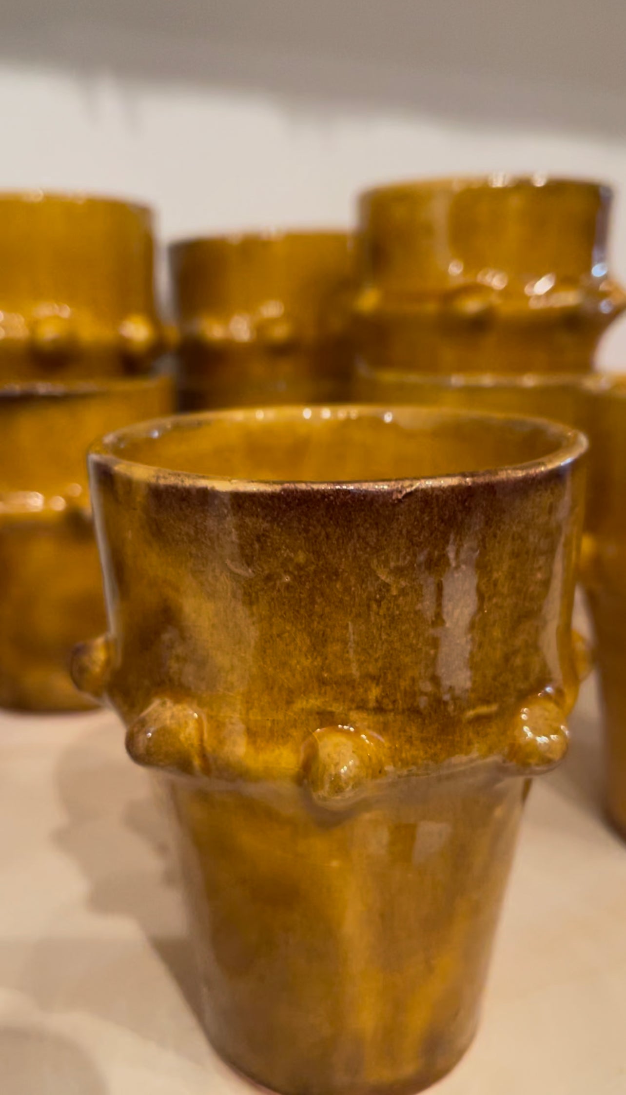 Tasse Beldi jaune vintage