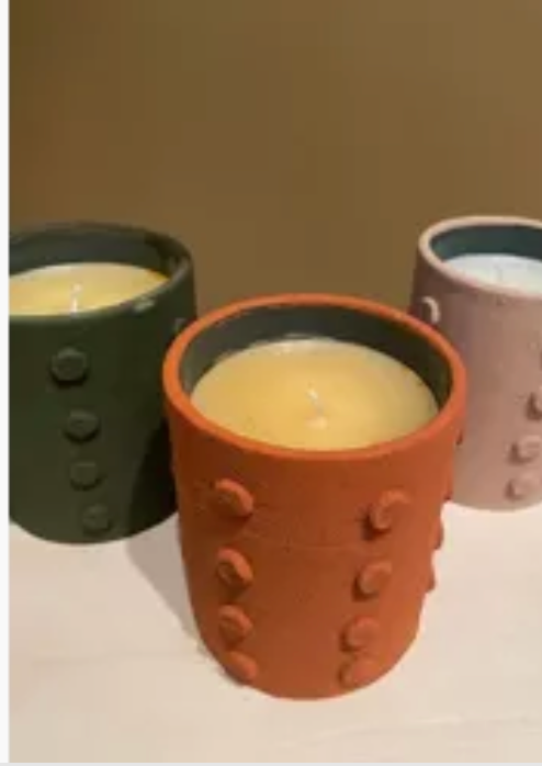 Bougies en terre cuite grande taille