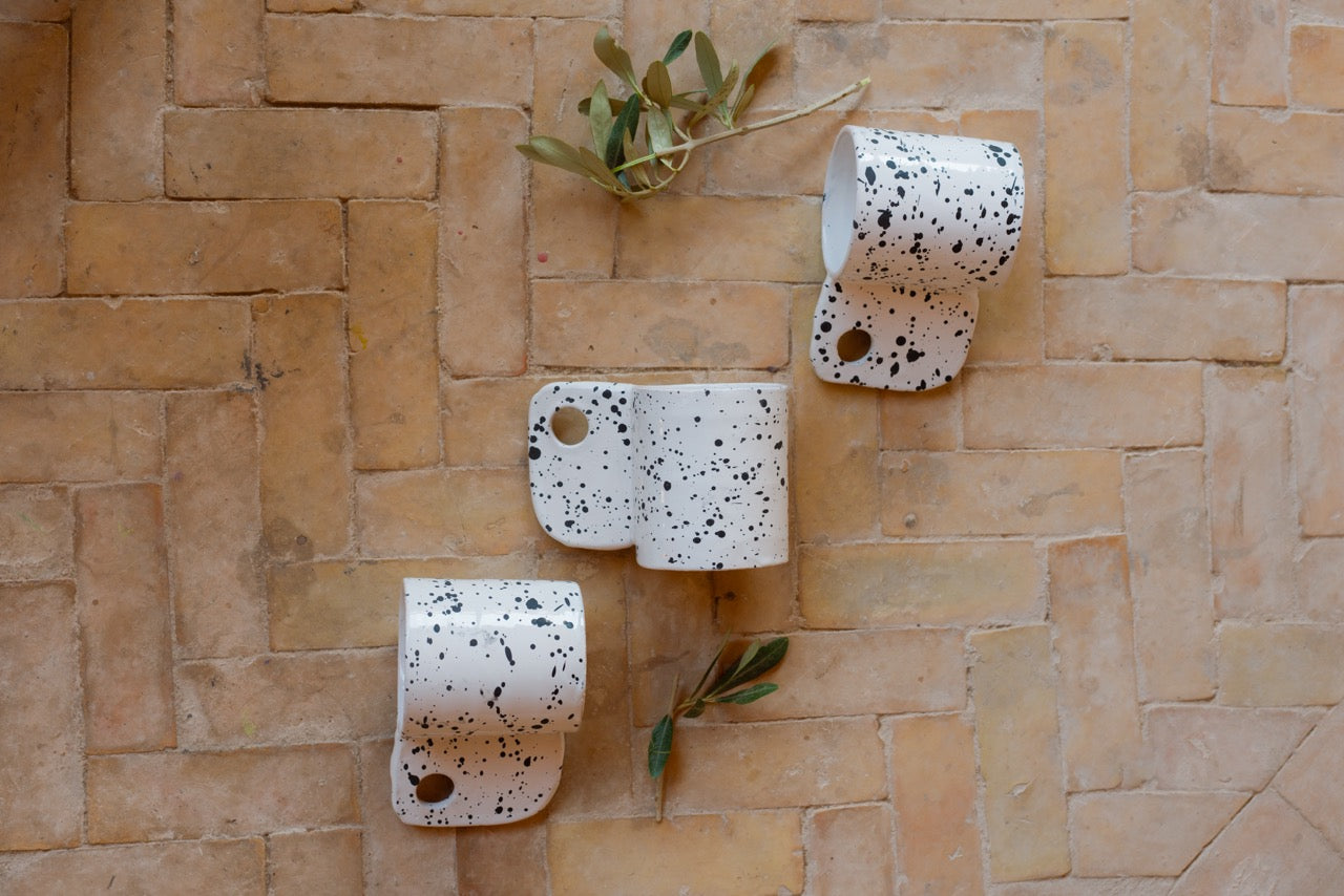 Mug KAWA -  Moucheté Blanc & Noir