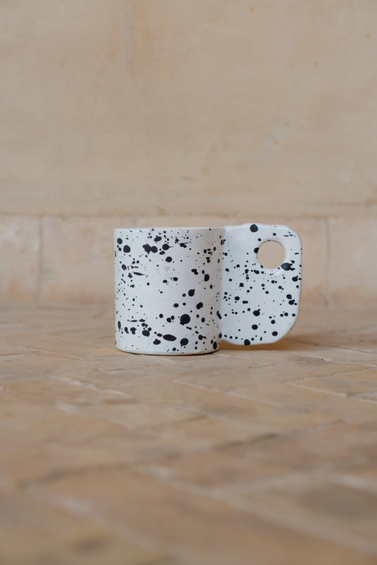 Mug KAWA -  Moucheté Blanc & Noir