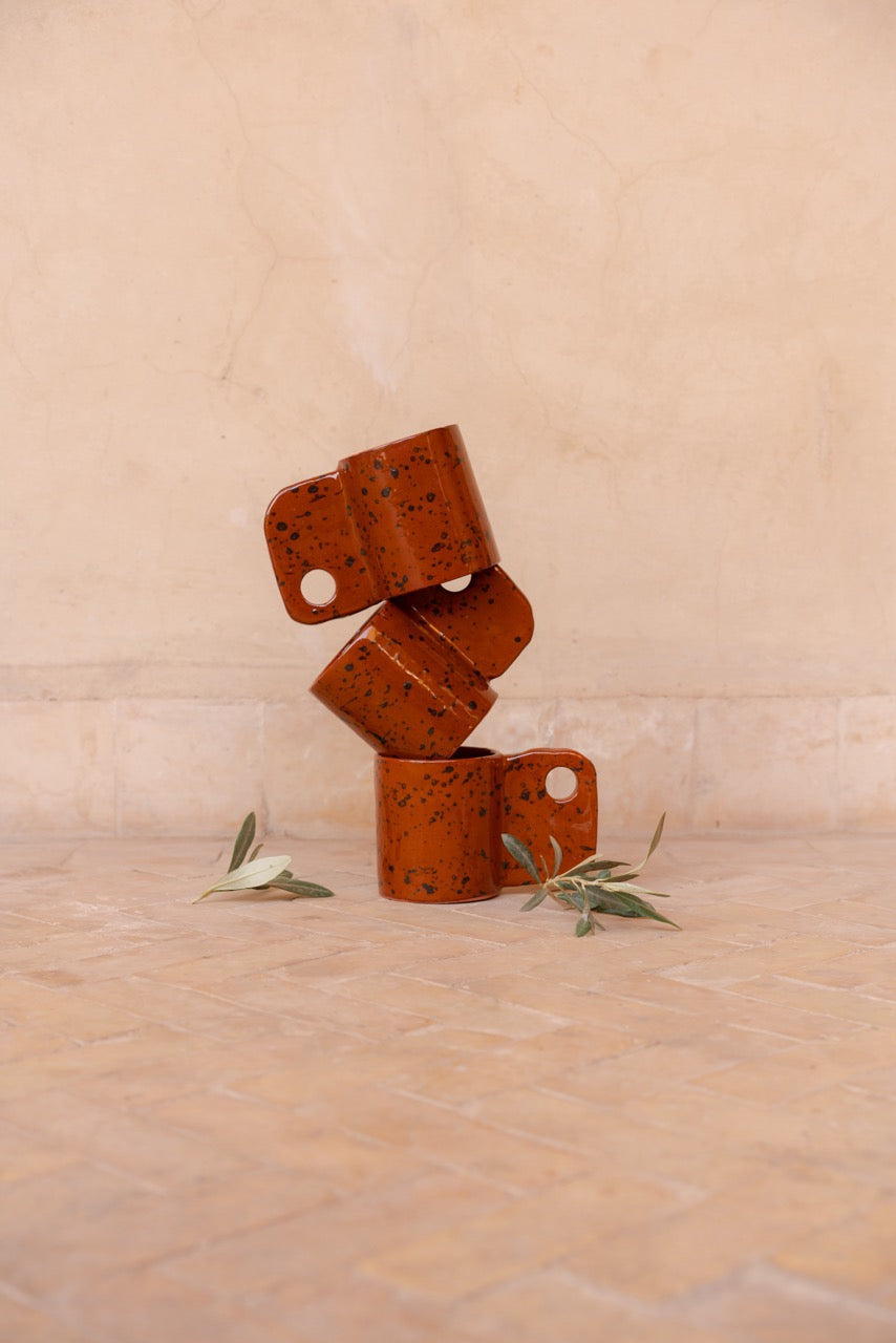 Mug KAWA moucheté marron & noir