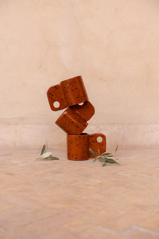 Mug KAWA moucheté marron & noir