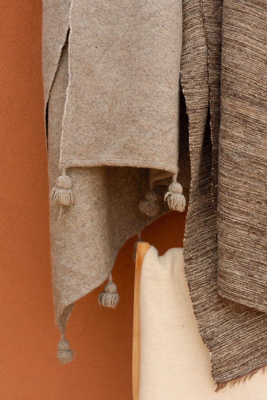 Couvre lit/Plaid Marron beige