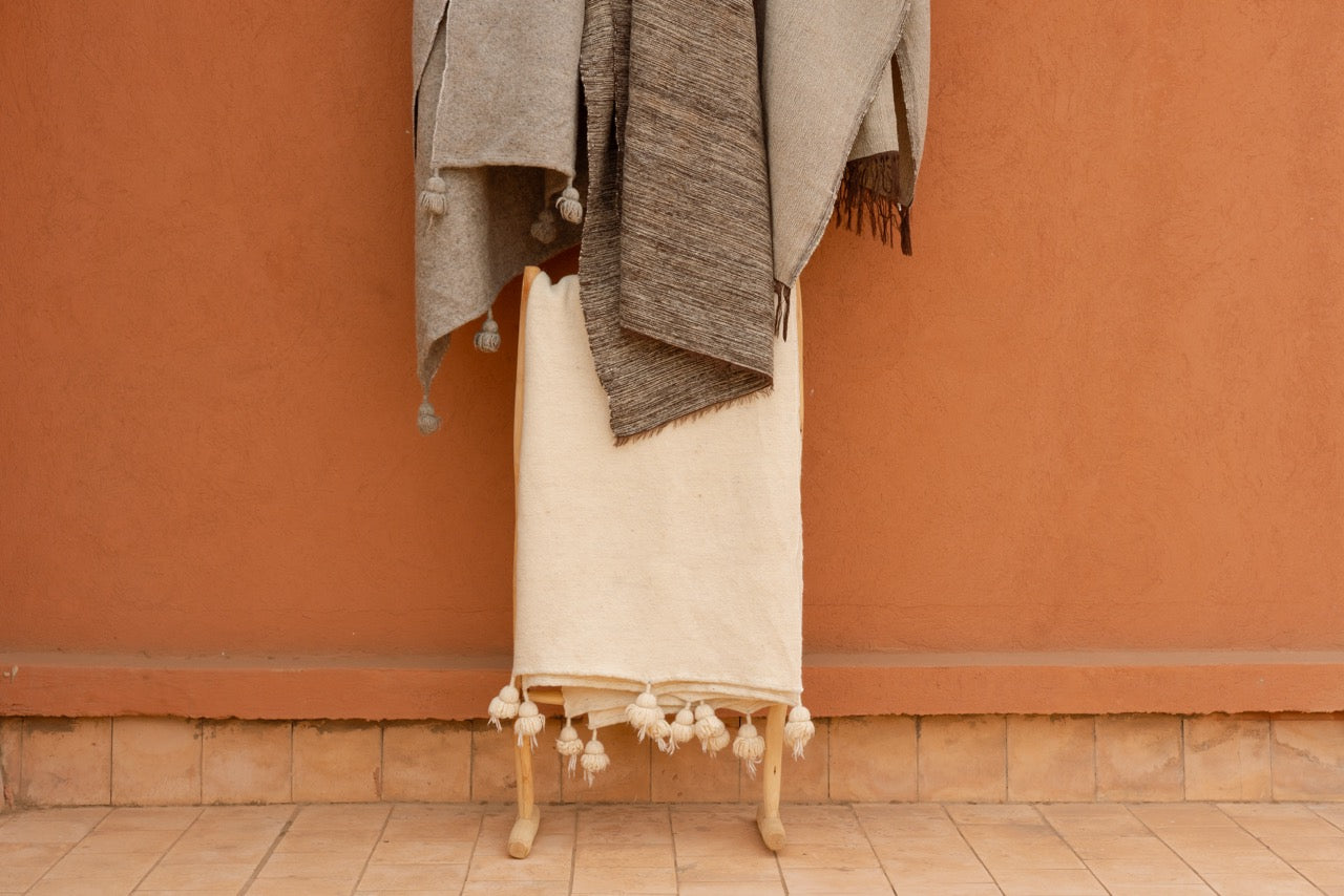 Couvre lit/Plaid Marron beige