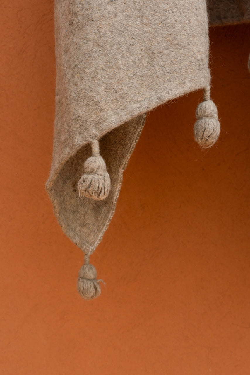 Couvre lit/Plaid Gris beige