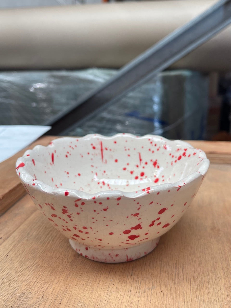 Bol moucheté – rose & écru