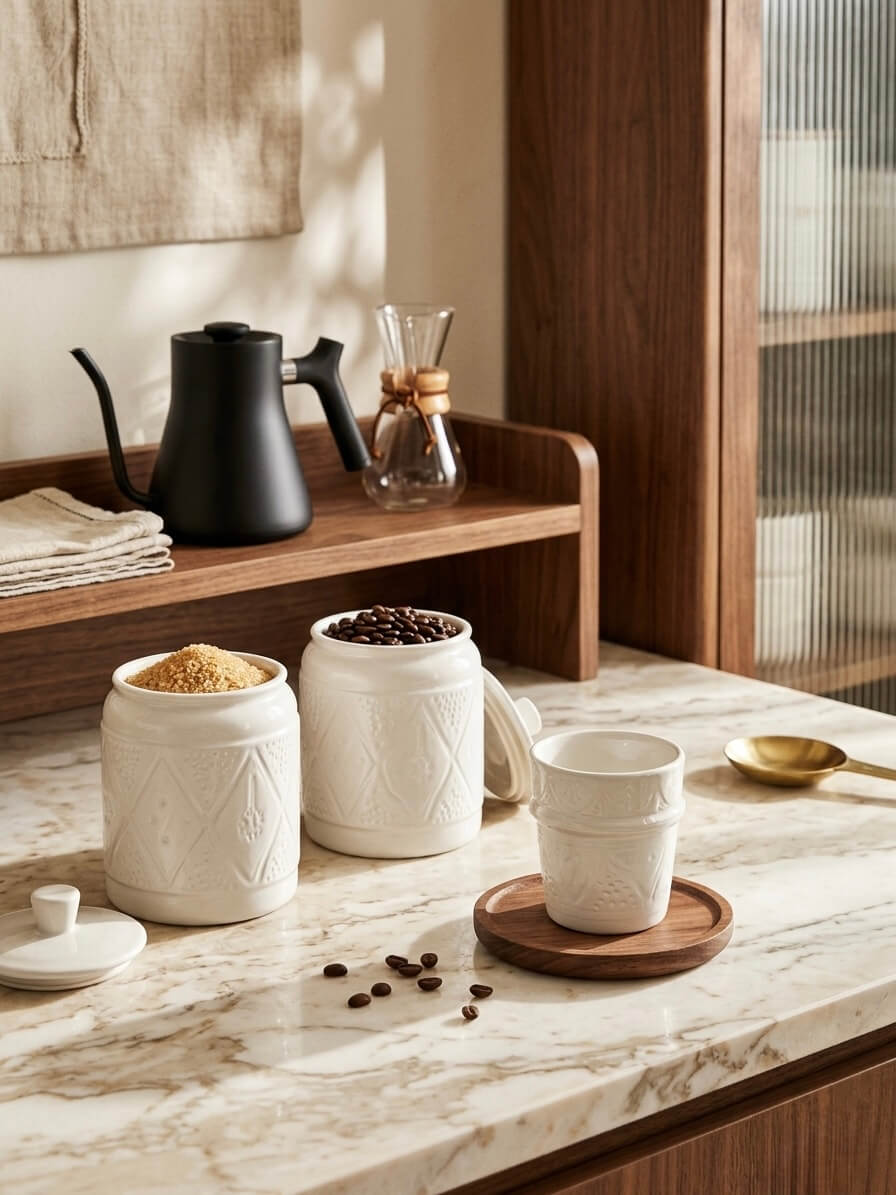 Tasse à motif blanche