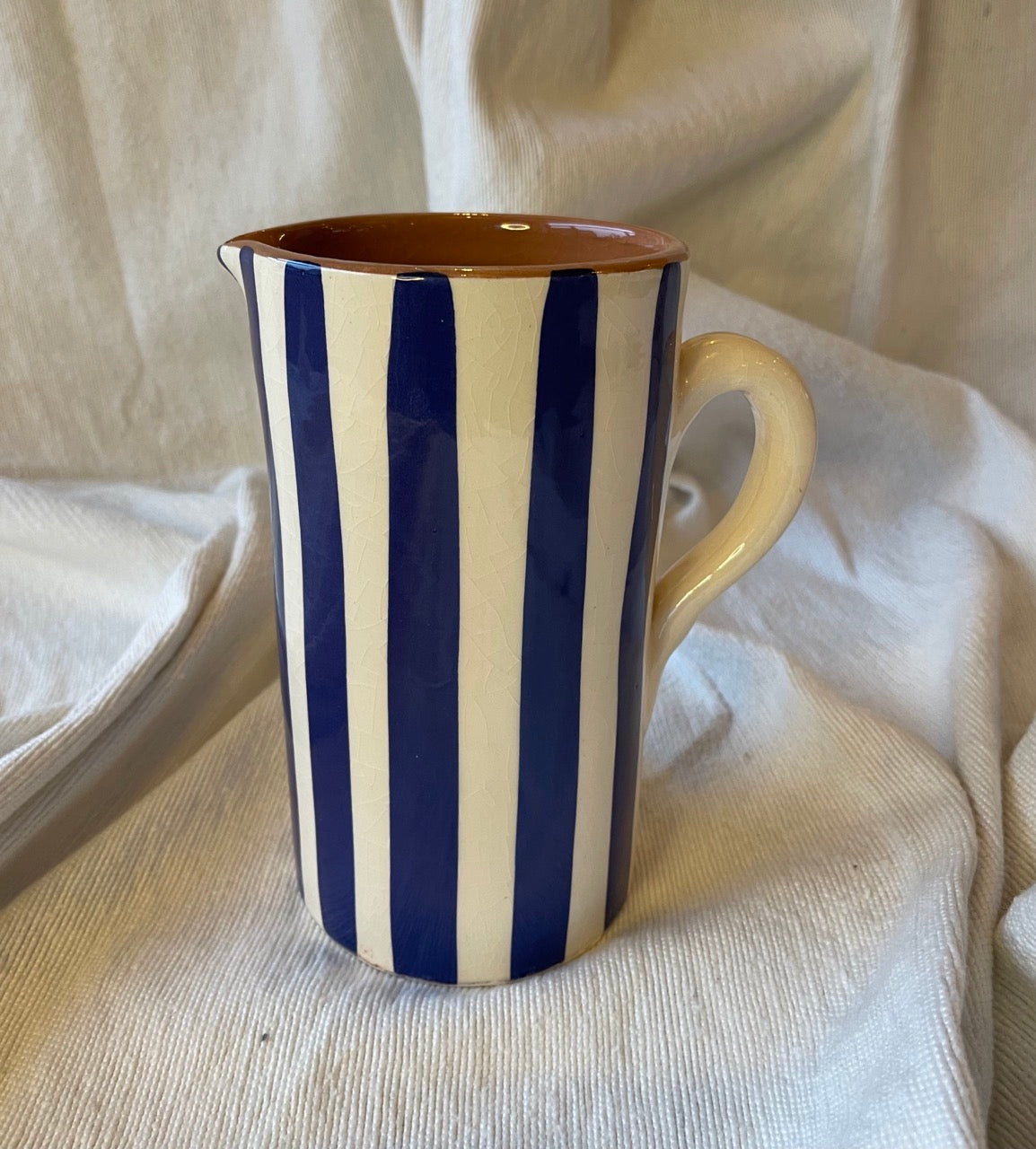 Pichet décoratif Bleu et Ecru