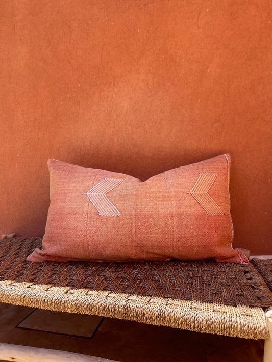 Housse de coussin - Soie de cactus terracotta