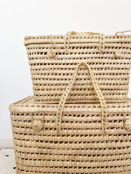 Malle en feuilles de palmier