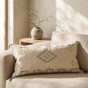 Housse de coussin - Soie de cactus motif vert