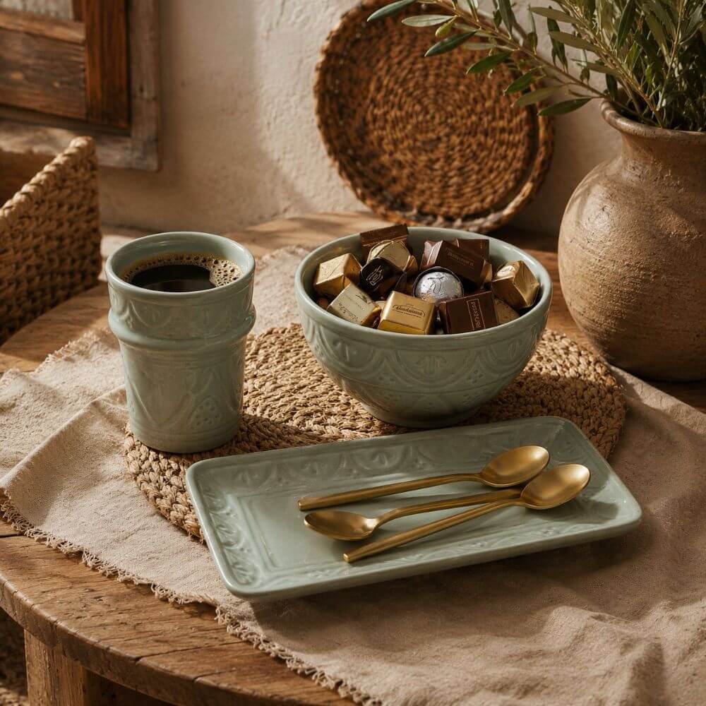 Tasse motif Turquoise